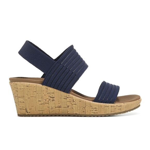 NWT Skechers Women's Beverlee Sheer Luck Wedge Blue Sandal - Size 8  ***Item: S5 - Picture 3 of 6